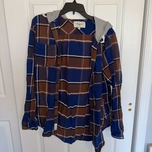 Hooded Flannel SIZE LARGE